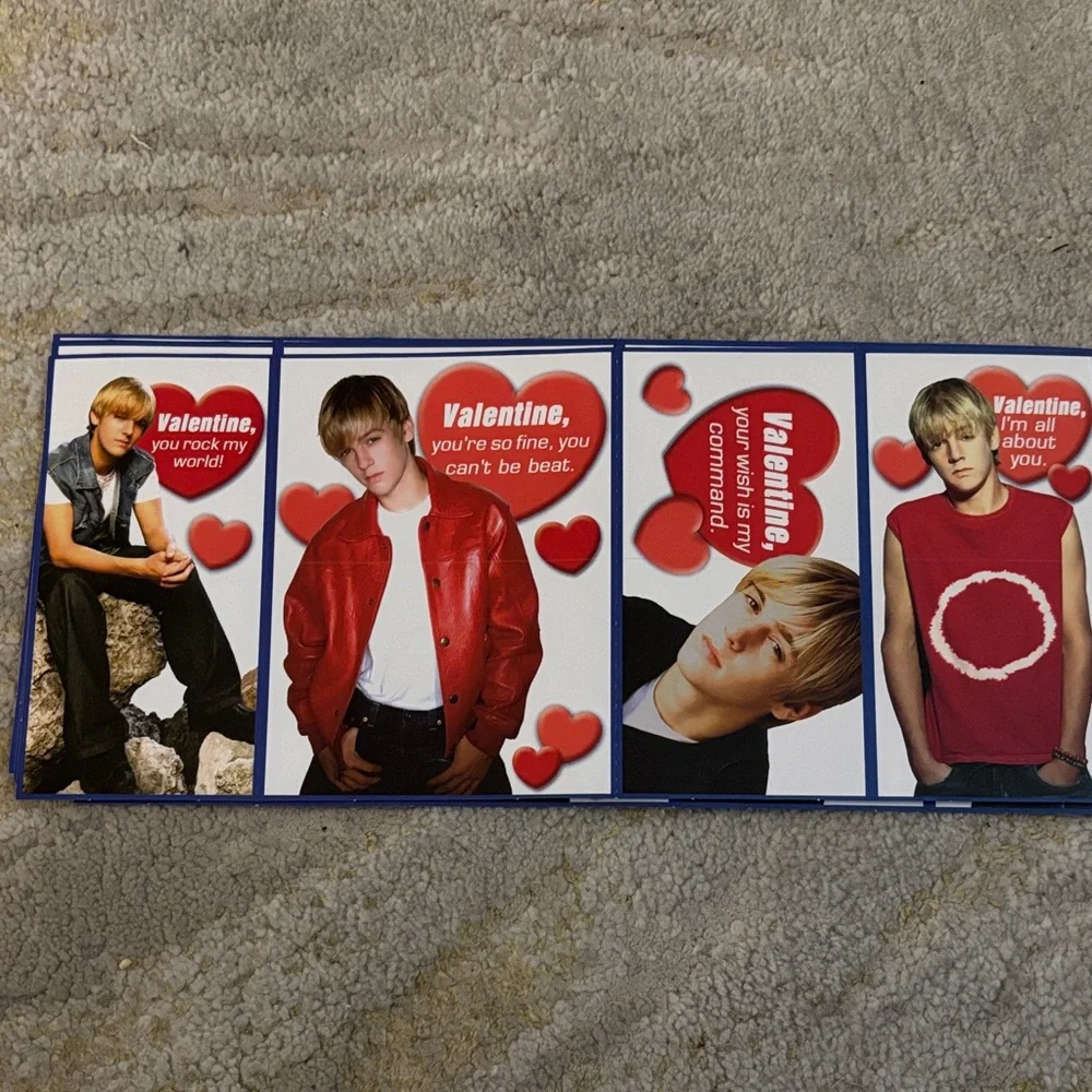Aaron Carter 2003 Calendar, Valentines, and Postcard Bundle